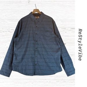 UPWEST Men’s Size XL Shirt Hemp Stretch Striped Button Down Resort & Mercantile